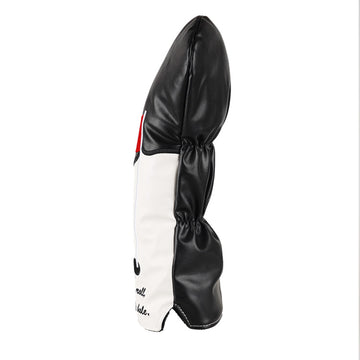 Black& White PU Flag Driver Head Cover